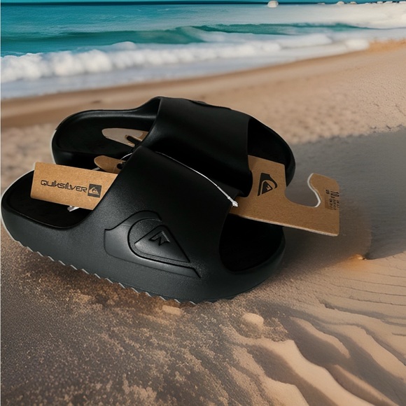 Quiksilver CloudBreak Men’s Size 10 Slide Sandals. Black. New with Tags - Picture 1 of 8